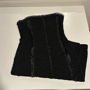 Escada Strapless Black Sparkle Knee Length Dress Size 36